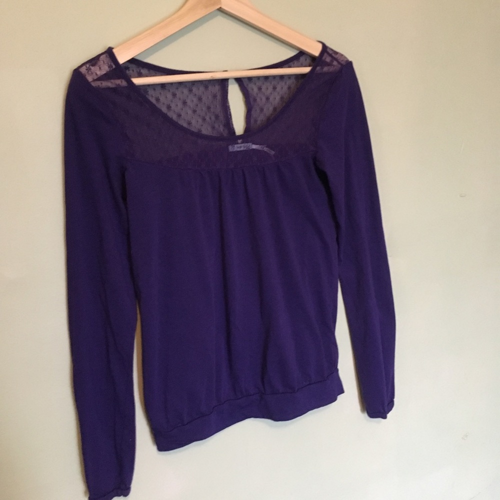 Kimchi Blue Purple Top with Lace